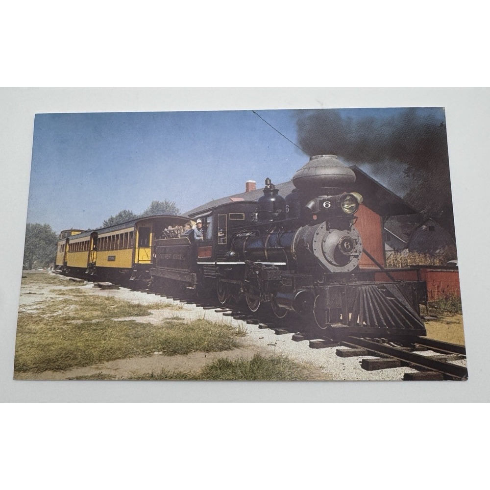 Postcard Midwest Old Threshers Settlers Mount Pleasant IA Train Central Railroad